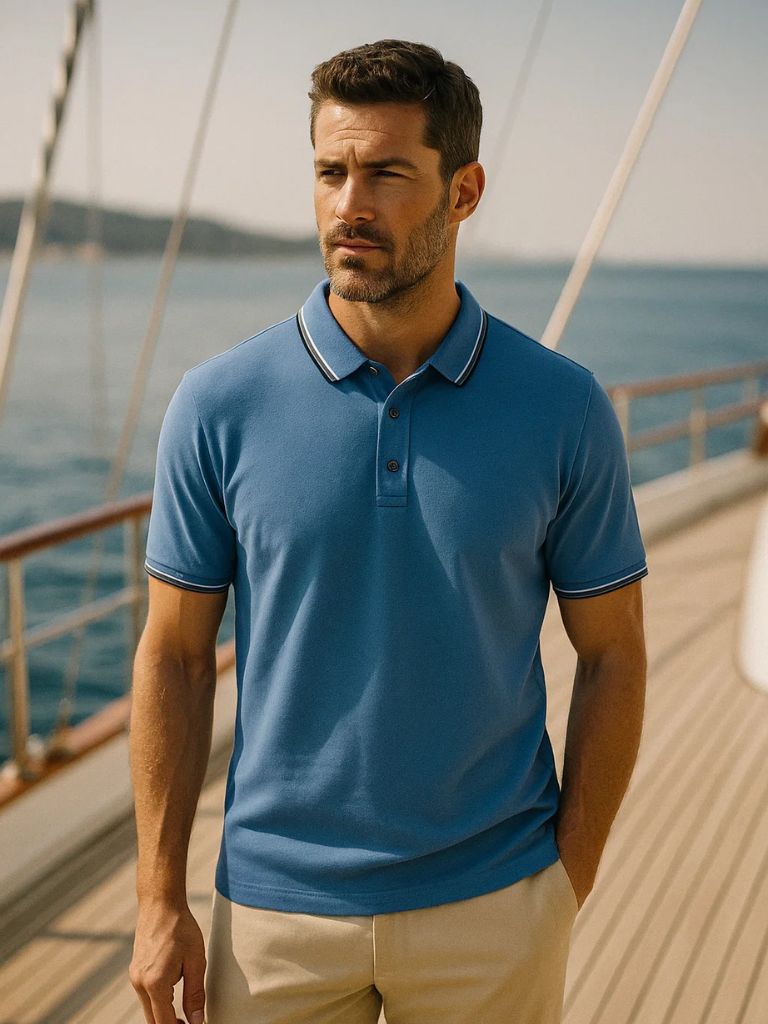 Playera Polo Clásica Azure