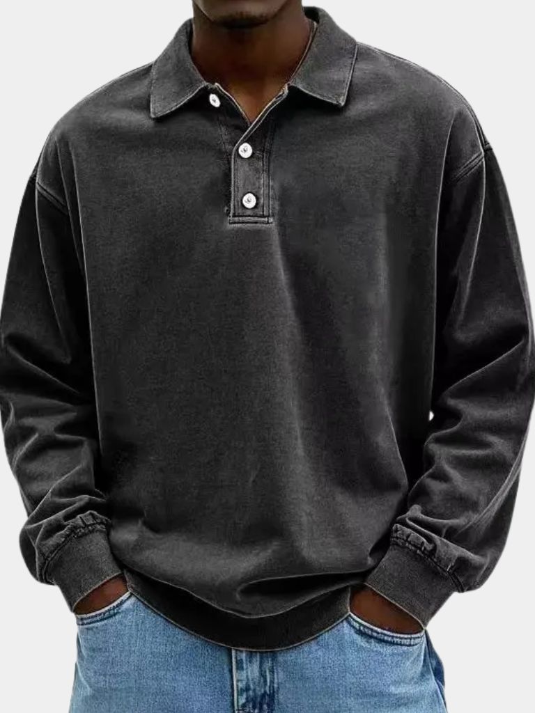 Canyon Mist Long Sleeve Polo Shirt
