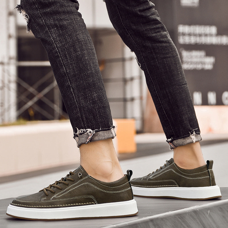 Tenis Oxfords de Piel Auténtica