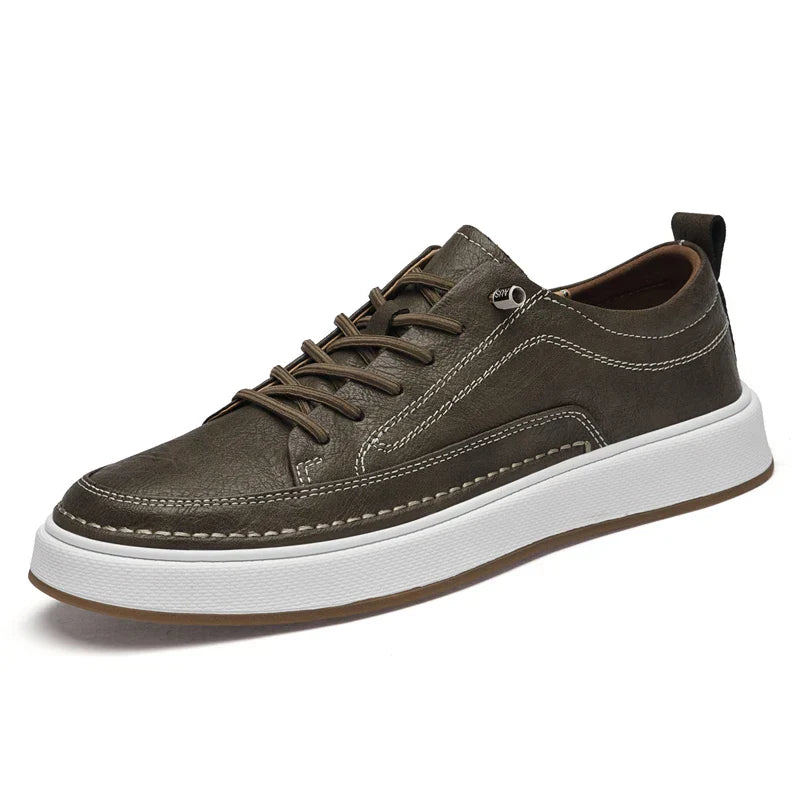Tenis Oxfords de Piel Auténtica